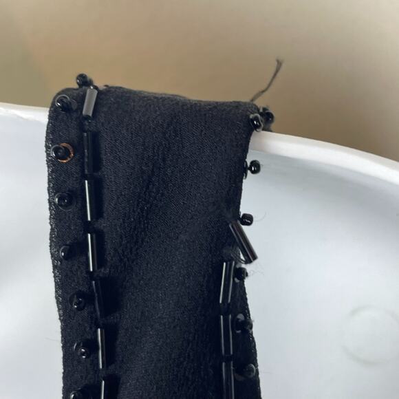 Jones New York Vintage Silk Dress 6 Beaded Y2K Vampy Fairycore Whimsigoth - Picture 10 of 12